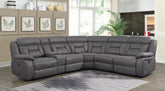 Coaster Higgins Four-Piece Upholstered Power Sectional Grey Model 600370
